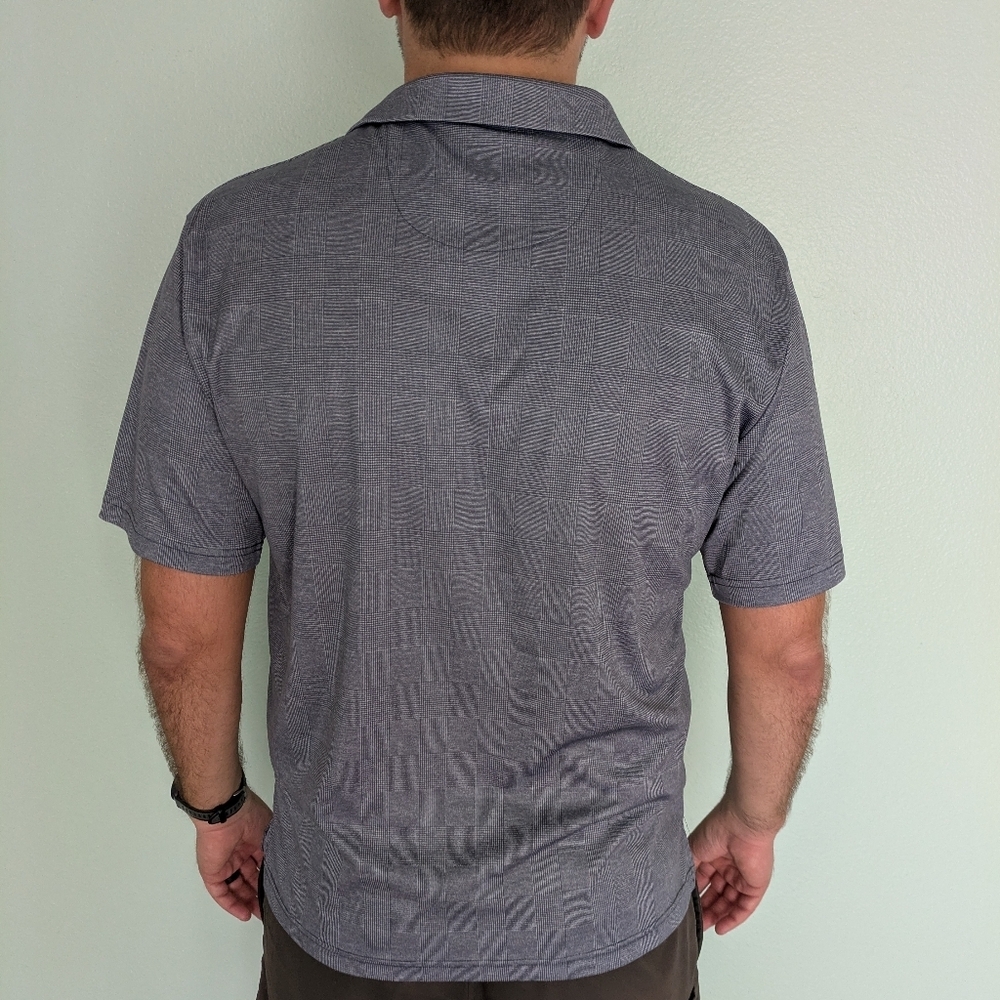 Grand Slam Men's Textured Gray Polo Shirt - Picture 2 of 7